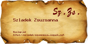 Szladek Zsuzsanna névjegykártya