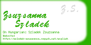 zsuzsanna szladek business card